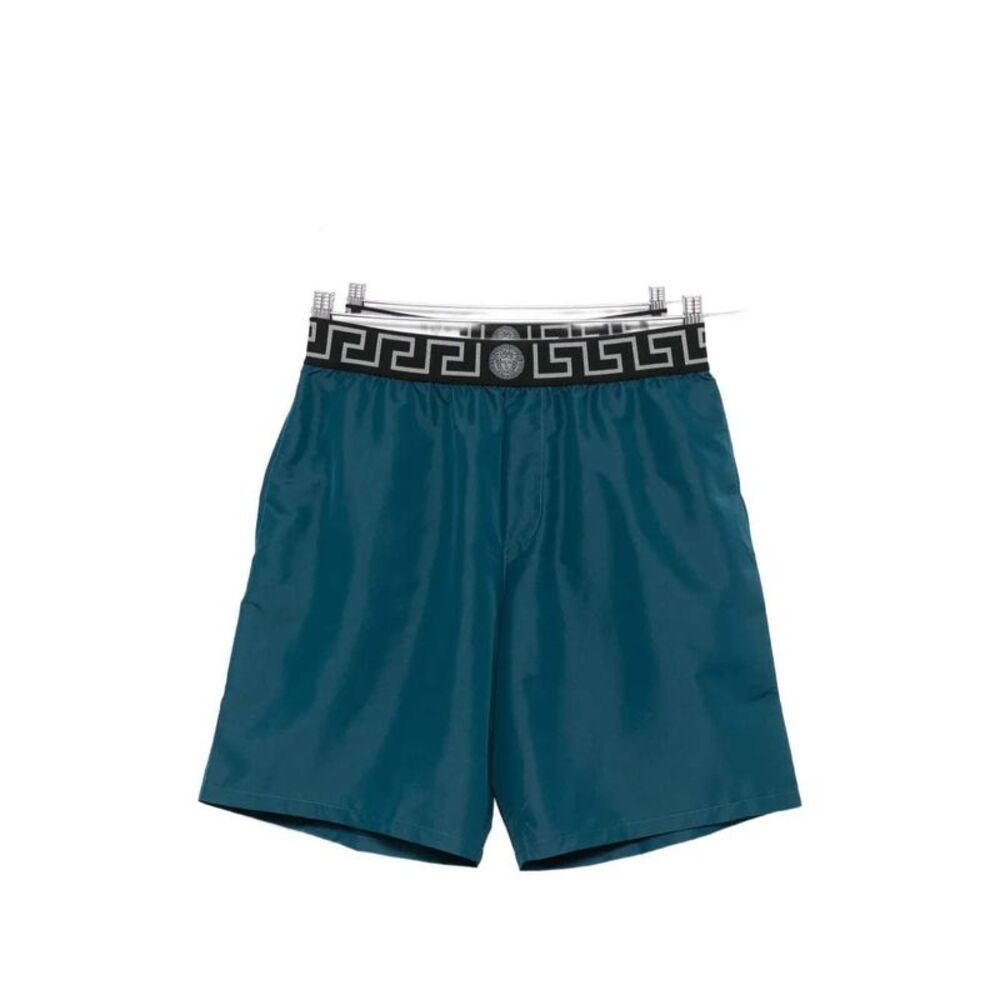 Versace Men Swim Shorts With Graphic Waistband